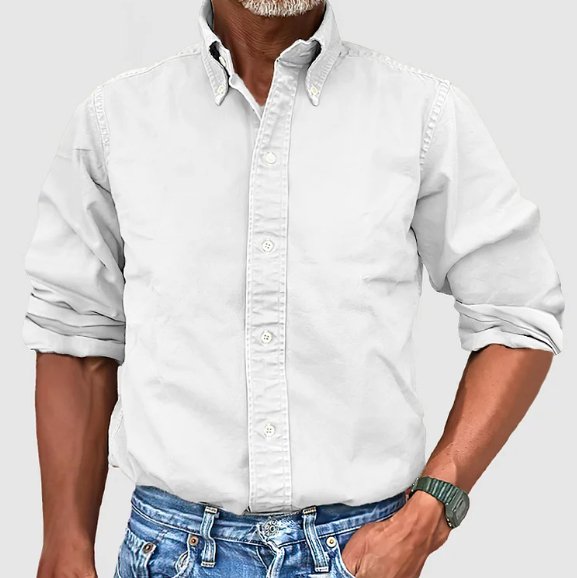 Nicolly Men’s Long Sleeve Shirt – Classic Cotton Button Down Shirt