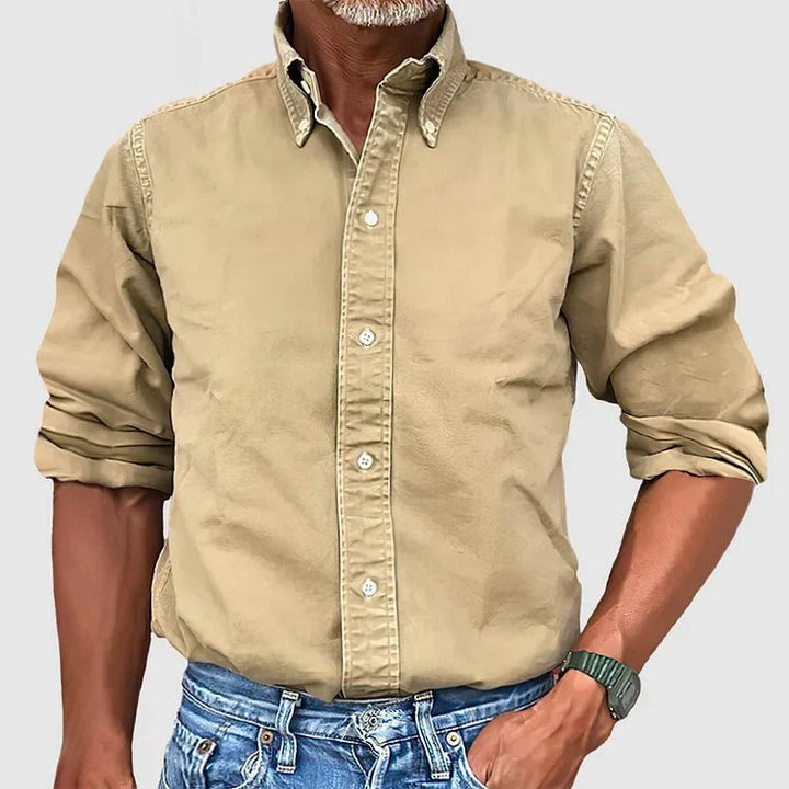 Nicolly Men’s Long Sleeve Shirt – Classic Cotton Button Down Shirt