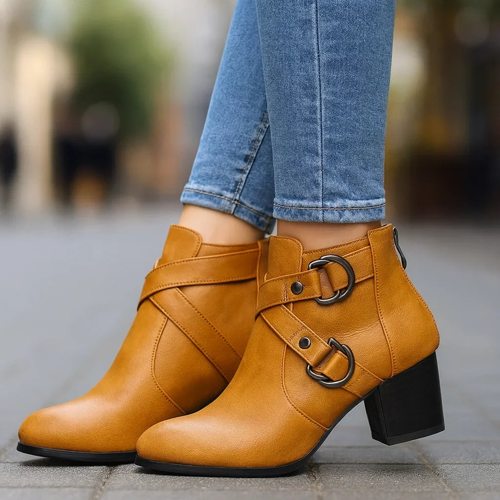 Victoria Women’s Double Buckle Ankle Boots
