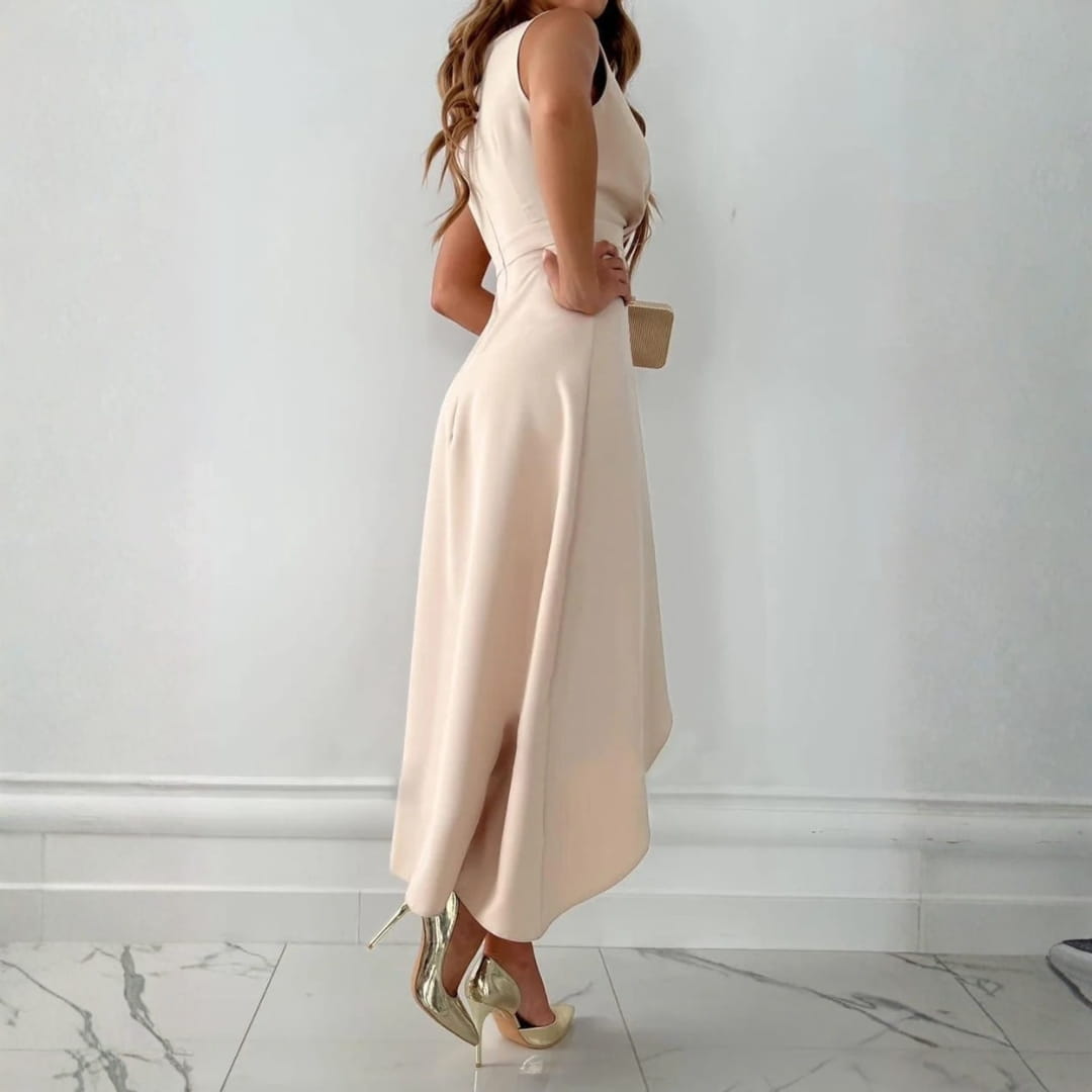 Delilah Wrap Midi Dress – Soft Fabric with Flattering V-Neck & Feminine Fit