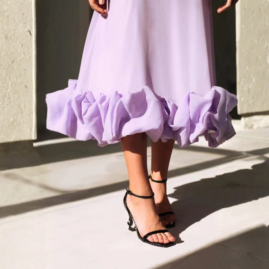 Celeste Spaghetti Strap Maxi Dress – Flowing Silhouette & Defined Waist for Elegant Occasions