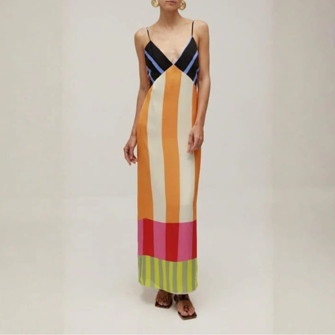 Alessia Paloma Multicolour Maxi Dress – Lightweight Breathable Elegant Fit