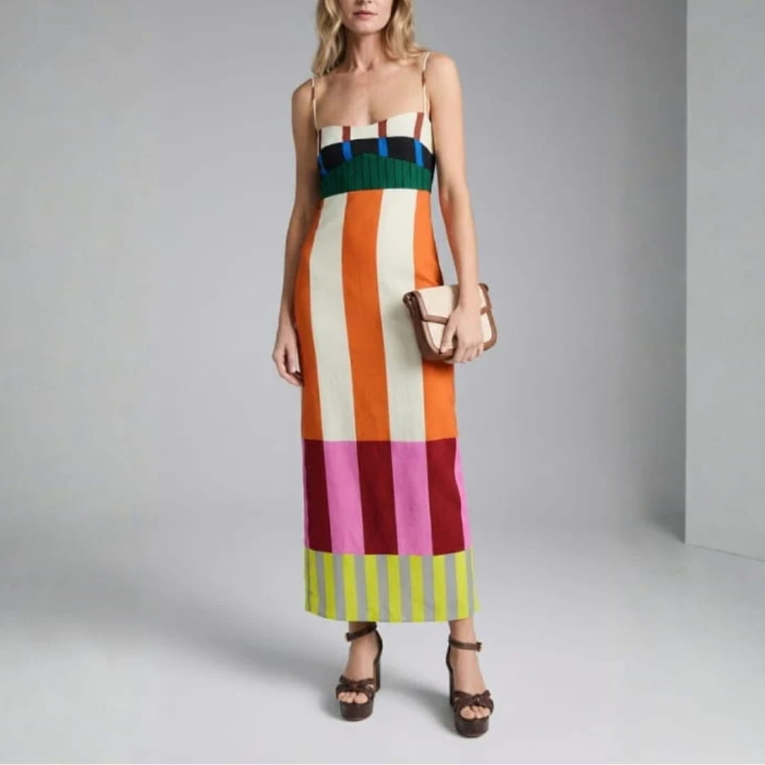 Alessia Paloma Multicolour Maxi Dress – Lightweight Breathable Elegant Fit