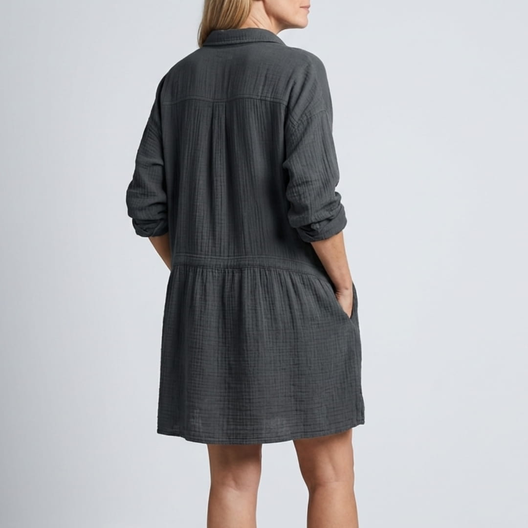 Margot Women’s Shirtdress – Relaxed Button-Up Design with Flattering Loose Fit