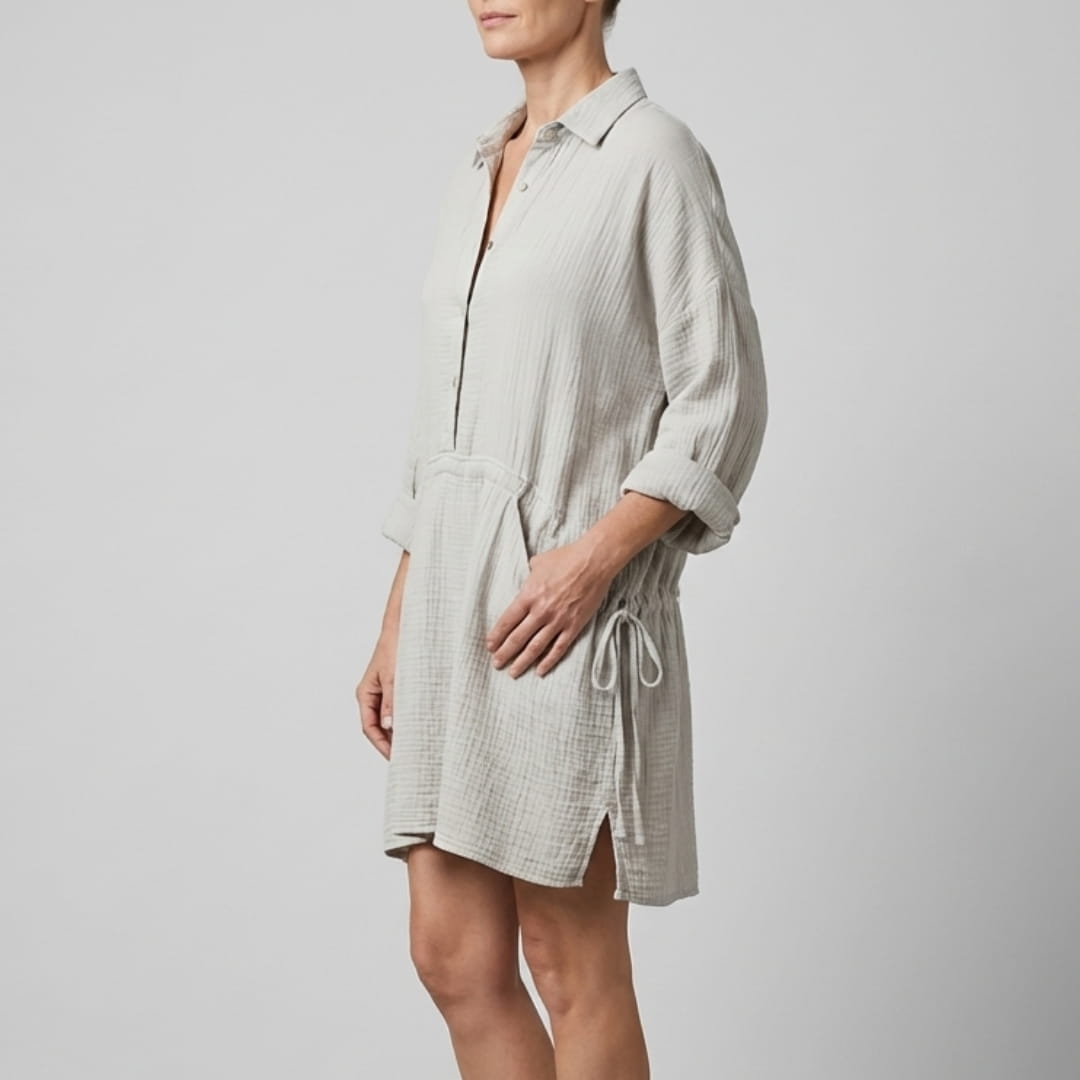Margot Women’s Shirtdress – Relaxed Button-Up Design with Flattering Loose Fit