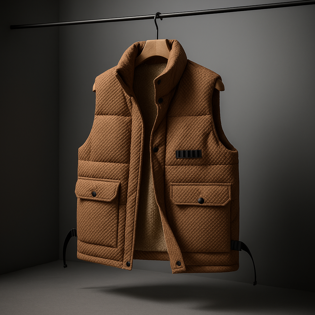 Donald Men’s Vest - Water-Repellent Textured Finish Outerwear