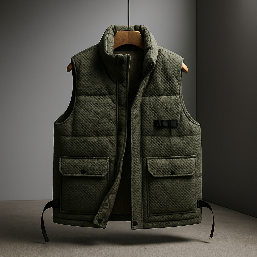 Donald Men’s Vest - Water-Repellent Textured Finish Outerwear