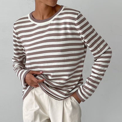 Amelia Women’s Striped Long Sleeve Shirt – Cotton Blend with Classic Fit