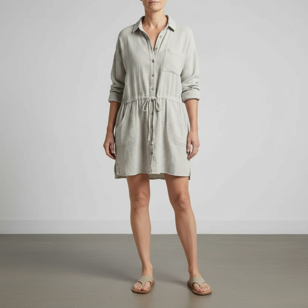 Margot Women’s Shirtdress – Relaxed Button-Up Design with Flattering Loose Fit