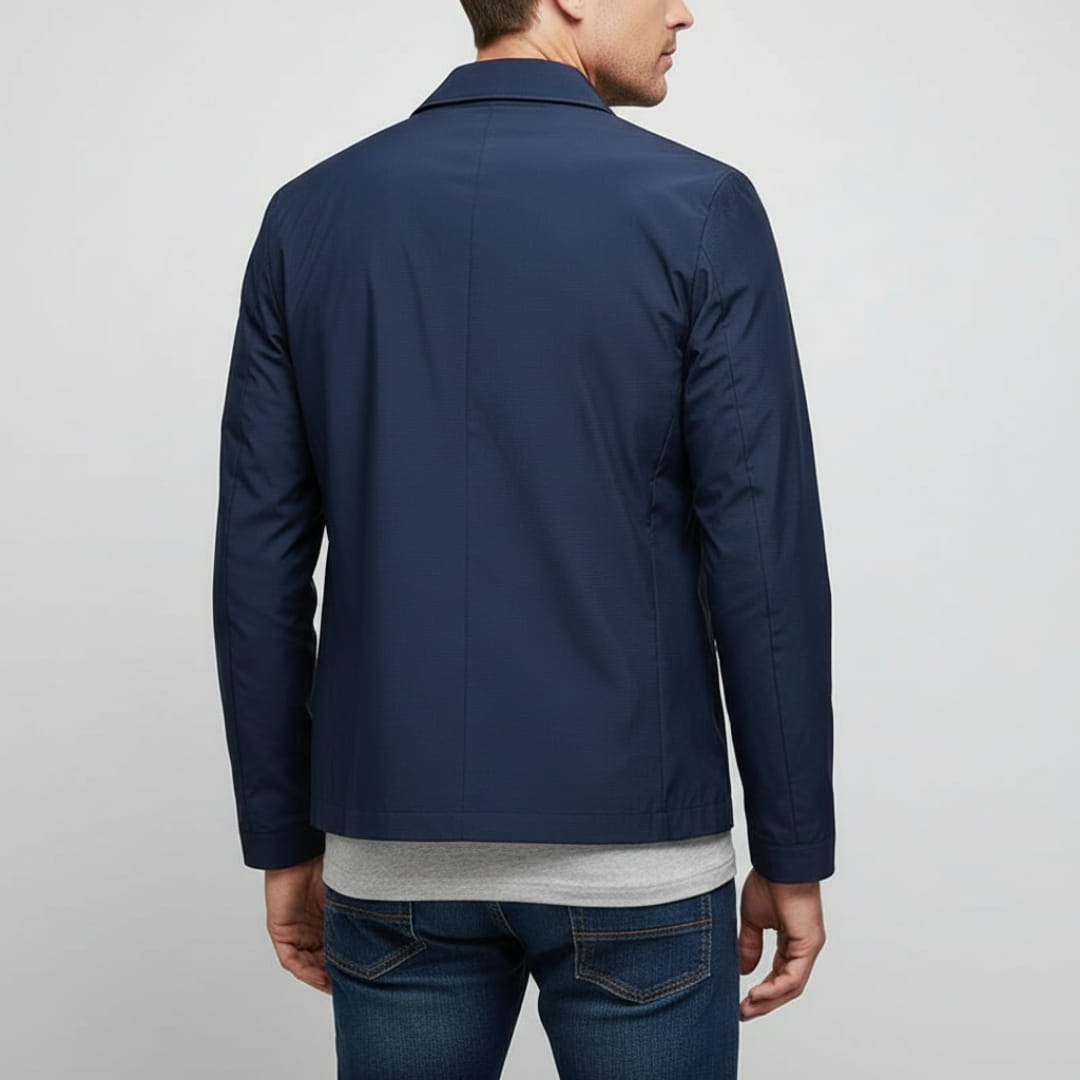 Edward Classic Collared Lightweight Jacket – Harrington Business Casual Outerwear