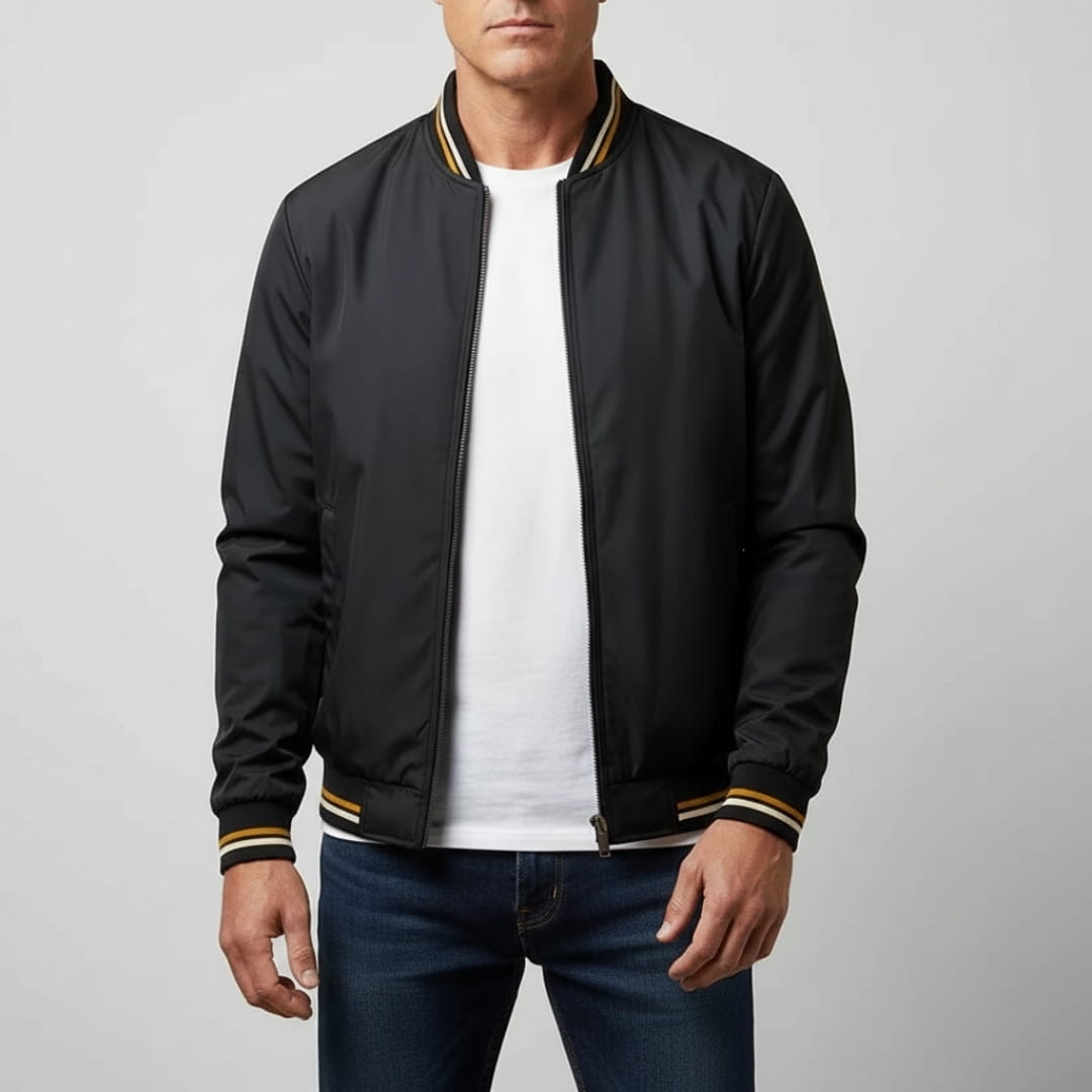 Andrew Nanosilk Ribbed Lightweight Jakcet - Zip Up Transitional Jacket