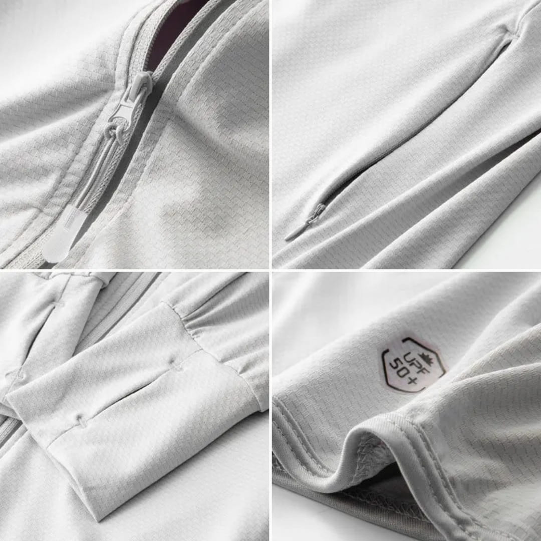 Henry  Sun Protection Lightweight Jacket – Breathable Zip Up UV Shield Layer