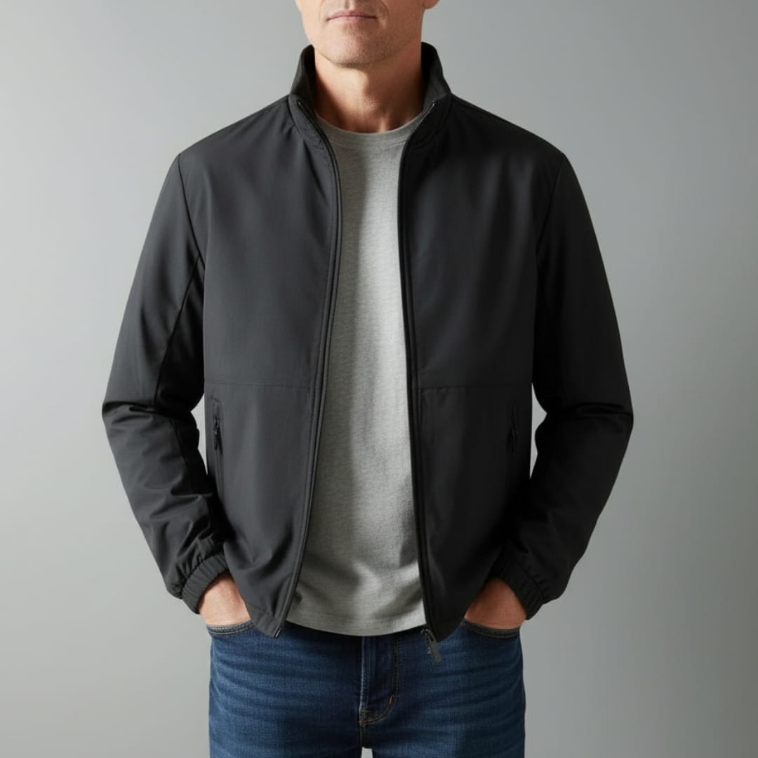 Dorian Lightweight Jacket – High Neck Wind & Water Resistant Outerwear