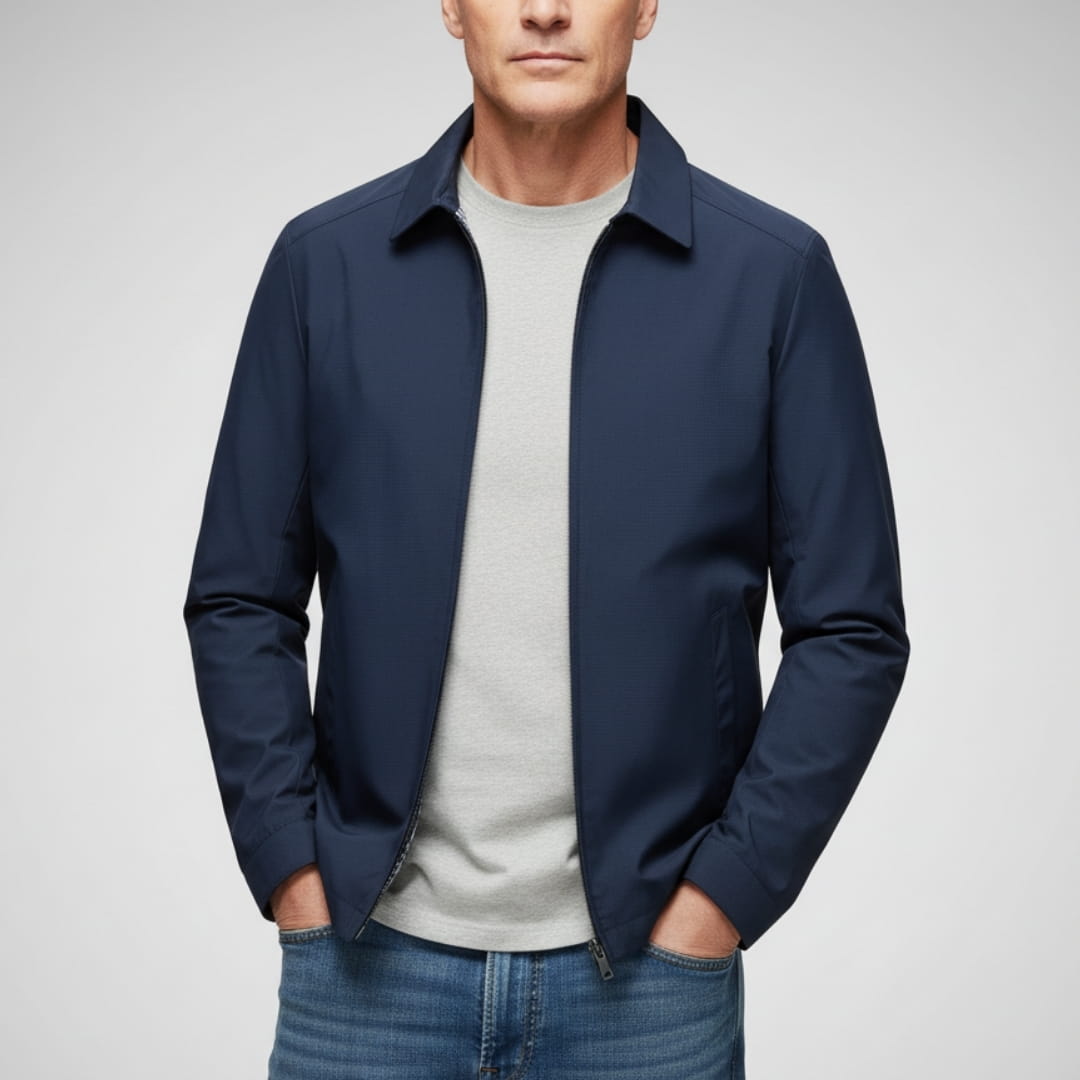 Rowan Lightweight Twill Jacket – Breathable Structured Smart Casual Outerwear