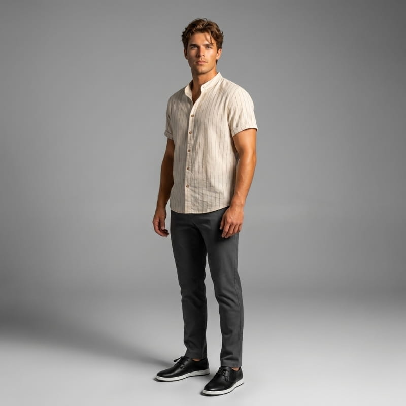 Zander Leather Lace-Up Trainers – Cushioned Lightweight Casual Footwear