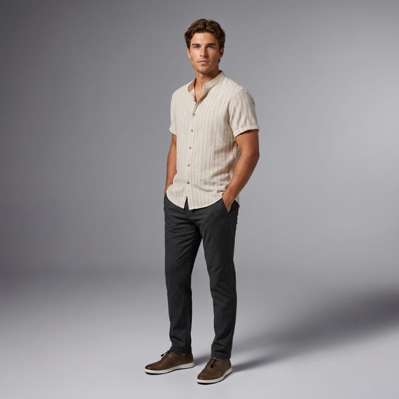 Zander Leather Lace-Up Trainers – Cushioned Lightweight Casual Footwear