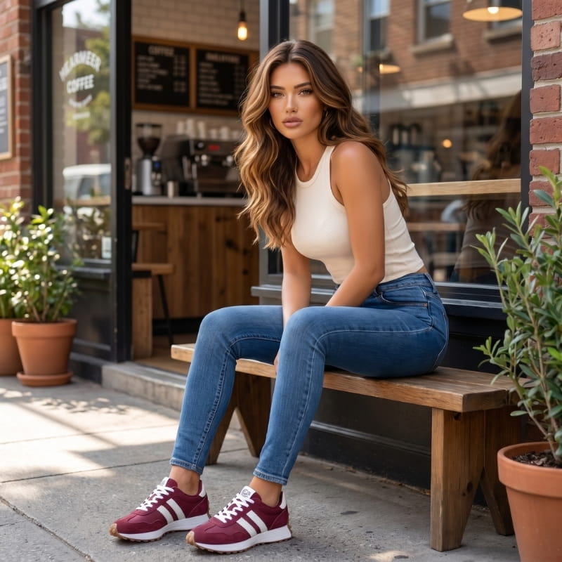 Cleo Suede Textured Trainers – Thick Sole Anti Slip Everyday Casual Footwear