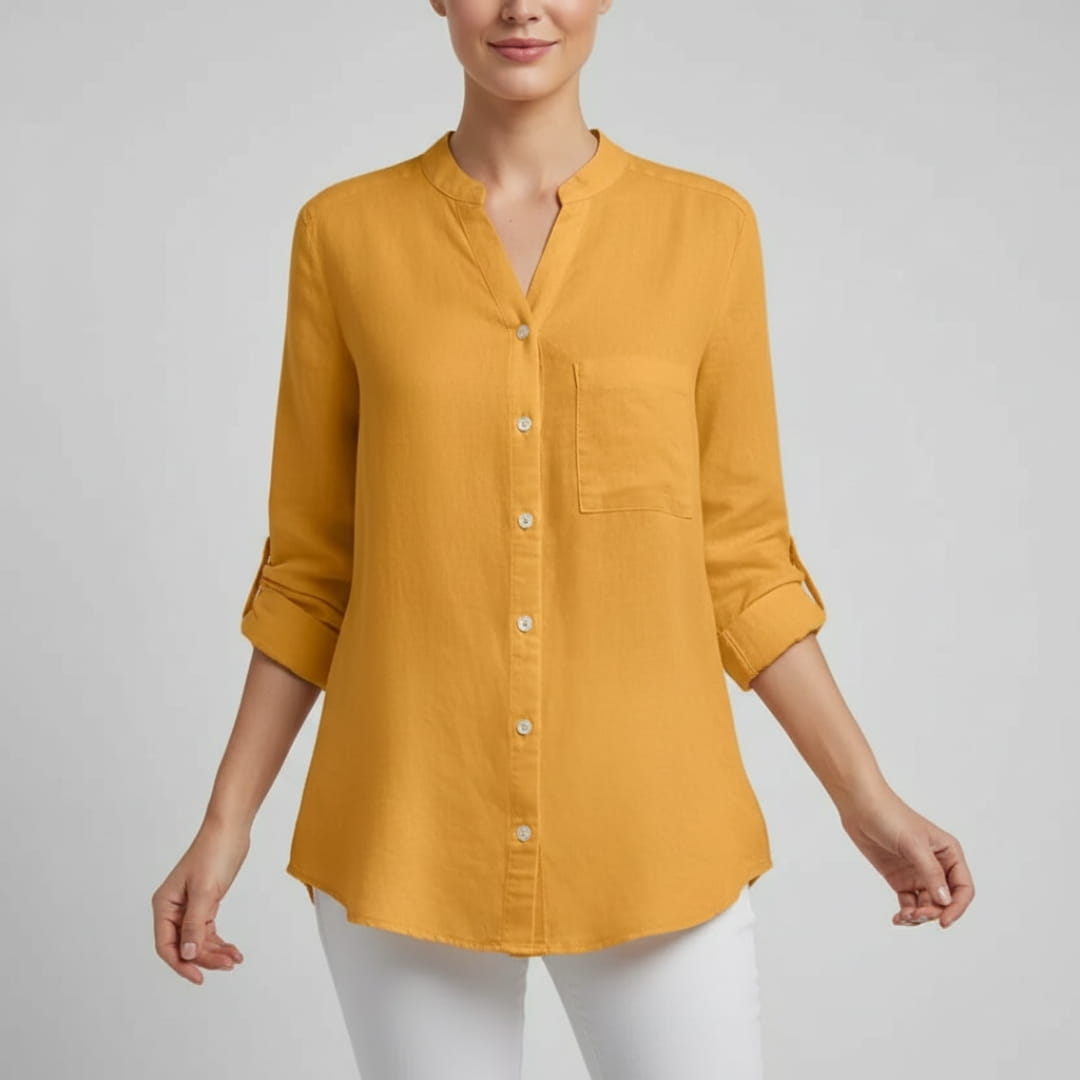 Olivia Women’s Linen Shirt – Lightweight Cotton-Linen Summer Top