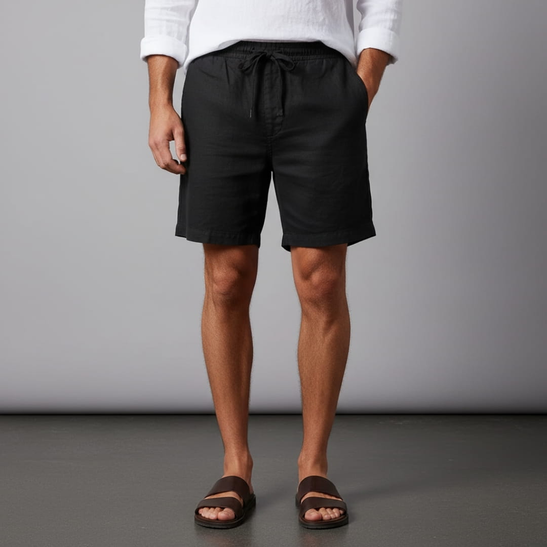 Luca Cotton Linen Blend Shorts – Relaxed Fit Breathable Summer Shorts