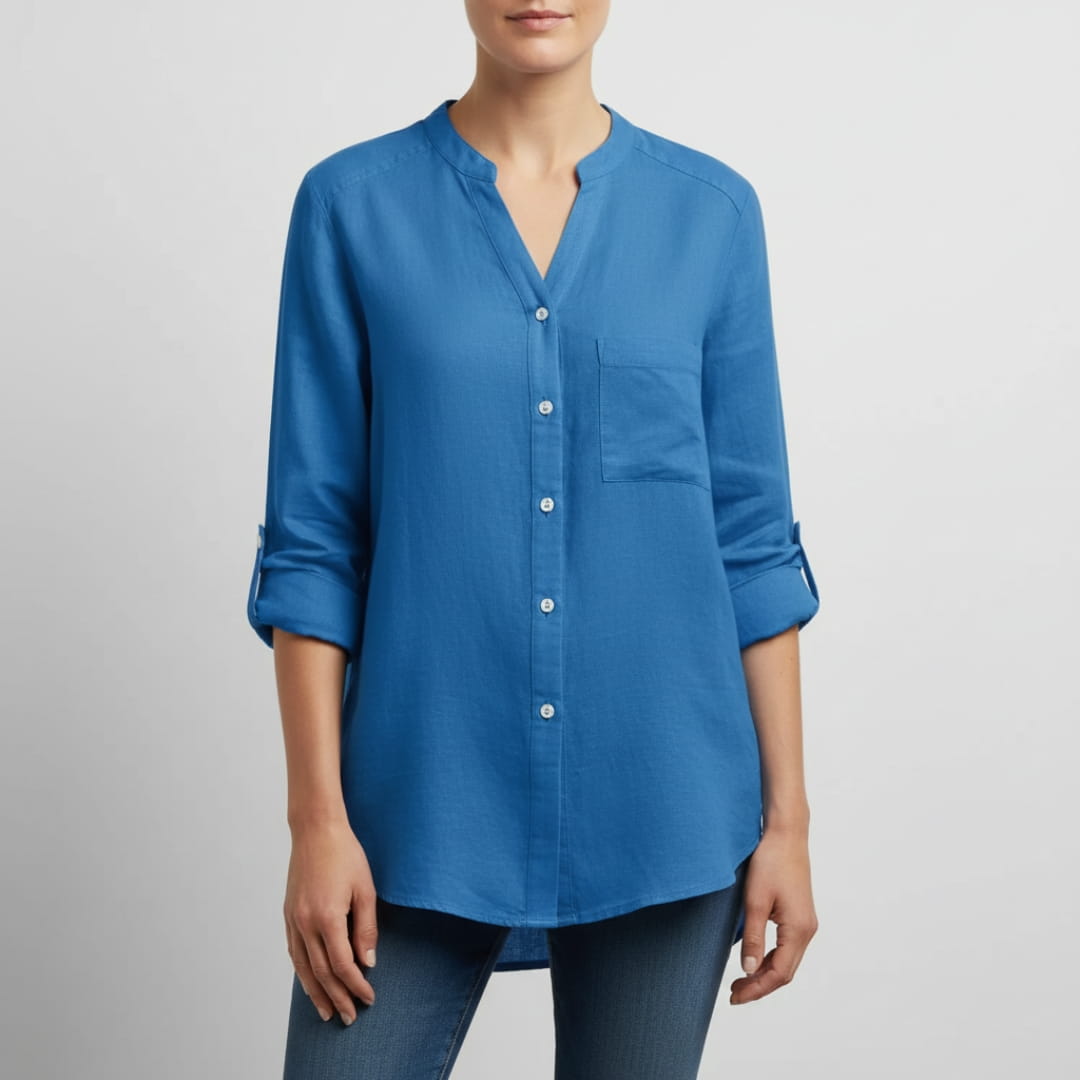 Olivia Women’s Linen Shirt – Lightweight Cotton-Linen Summer Top