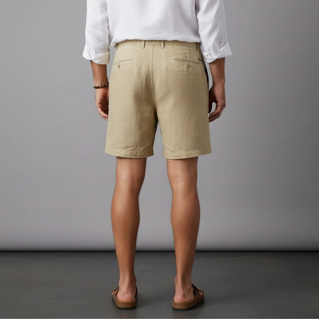 Luca Cotton Linen Blend Shorts – Relaxed Fit Breathable Summer Shorts