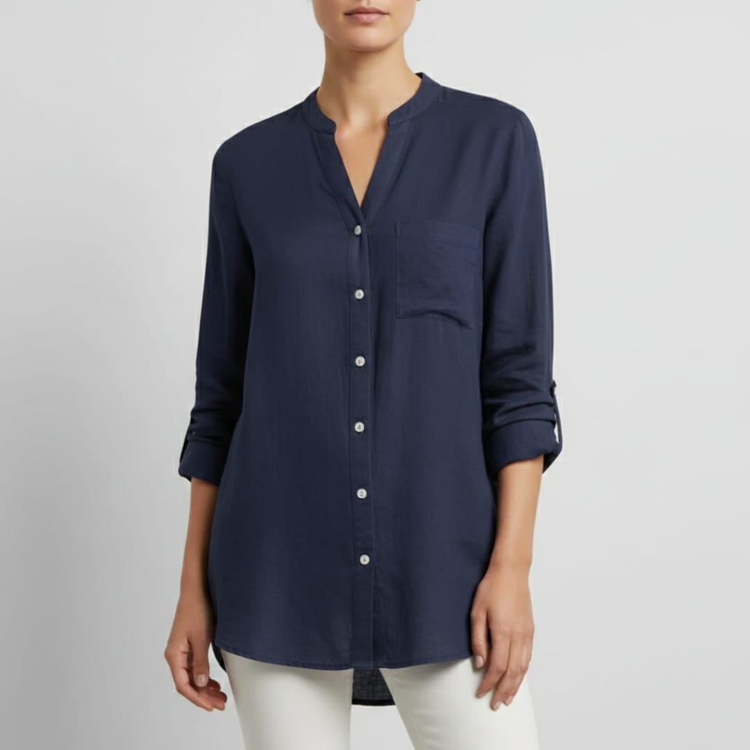 Olivia Women’s Linen Shirt – Lightweight Cotton-Linen Summer Top