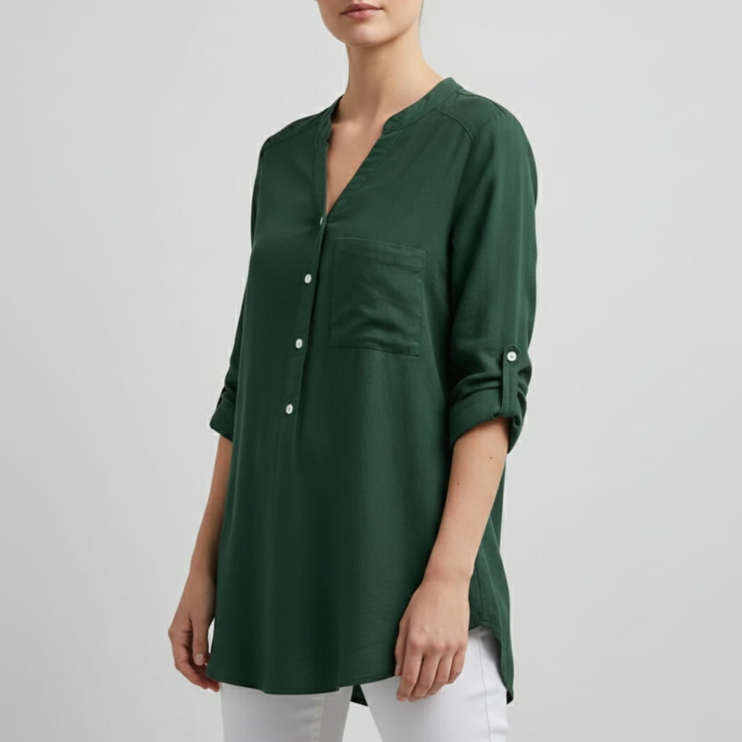 Olivia Women’s Linen Shirt – Lightweight Cotton-Linen Summer Top