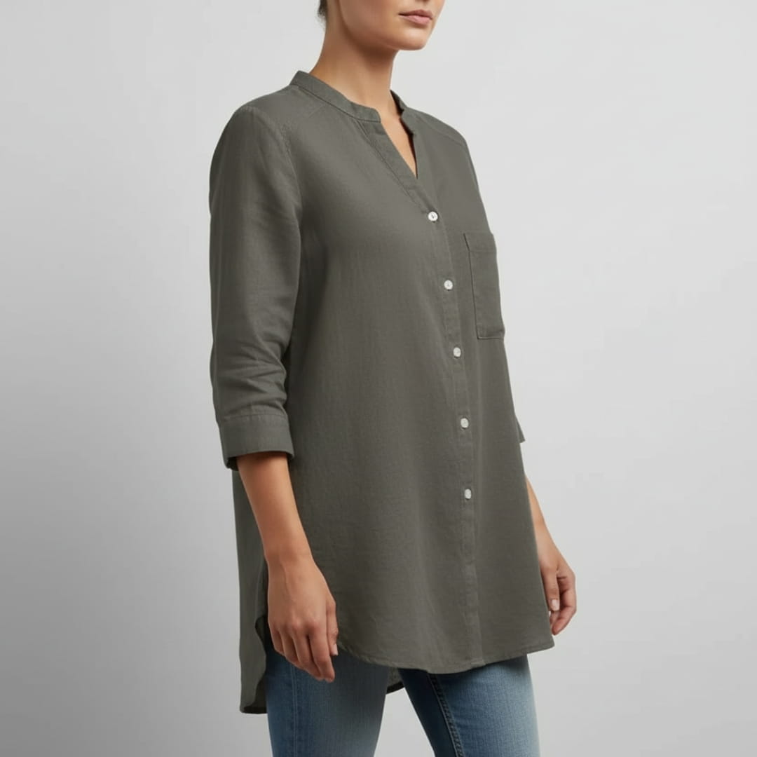 Olivia Women’s Linen Shirt – Lightweight Cotton-Linen Summer Top
