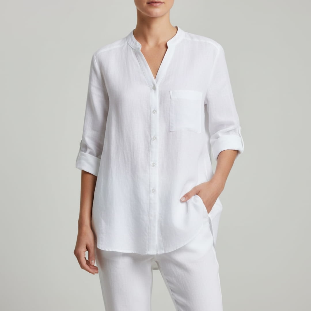 Olivia Women’s Linen Shirt – Lightweight Cotton-Linen Summer Top