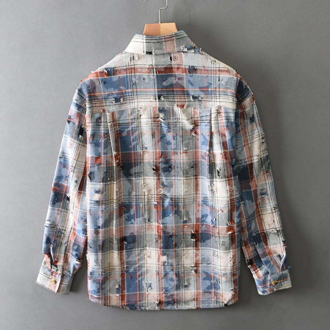 Robert Men’s Flannel Shirt – Soft Cotton Plaid Design with Relaxed Fit