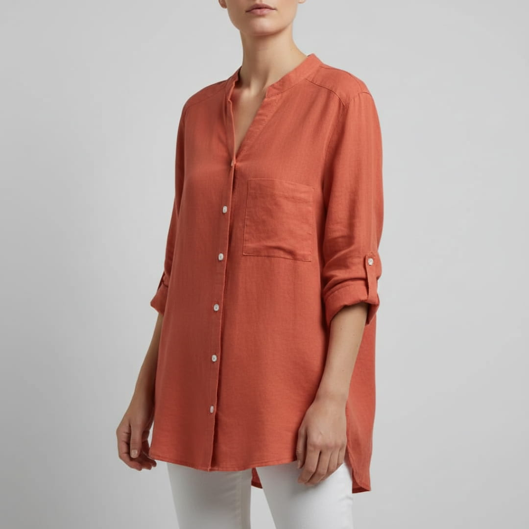 Olivia Women’s Linen Shirt – Lightweight Cotton-Linen Summer Top