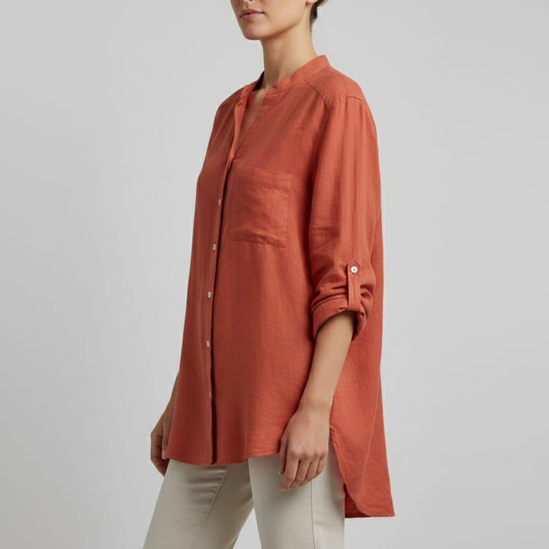 Olivia Women’s Linen Shirt – Lightweight Cotton-Linen Summer Top