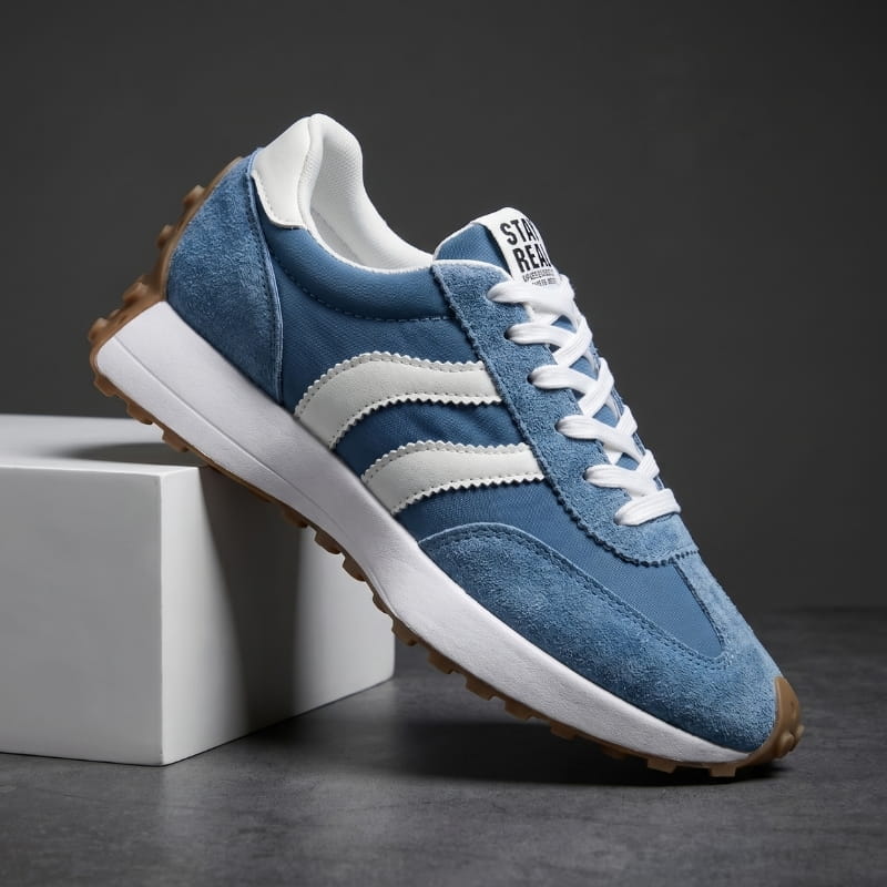 Cleo Suede Textured Trainers – Thick Sole Anti Slip Everyday Casual Footwear