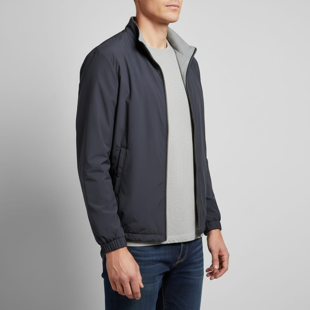 Sebastian Reversible Lightweight Jacket – Water Resistant Fleece Layer Thermal Jacket