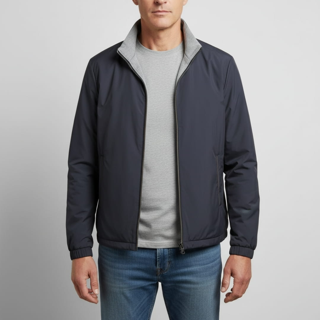 Sebastian Reversible Lightweight Jacket – Water Resistant Fleece Layer Thermal Jacket