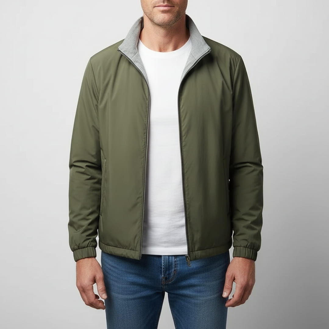 Sebastian Reversible Lightweight Jacket – Water Resistant Fleece Layer Thermal Jacket