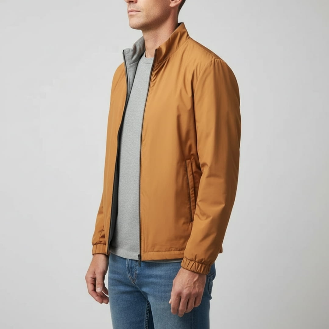Sebastian Reversible Lightweight Jacket – Water Resistant Fleece Layer Thermal Jacket