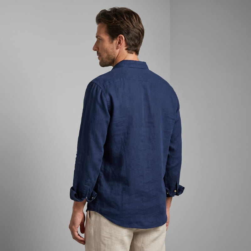 Wesley Linen Henley Shirt – Tailored Breathable Relaxed Everyday Apparel