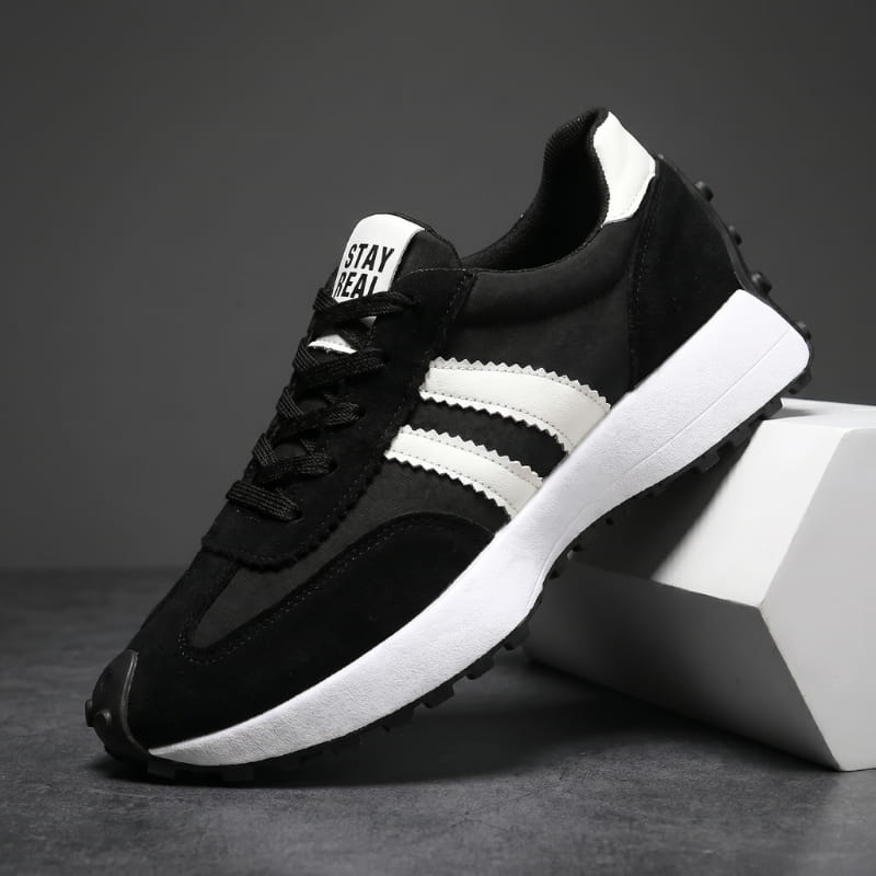Cleo Suede Textured Trainers – Thick Sole Anti Slip Everyday Casual Footwear
