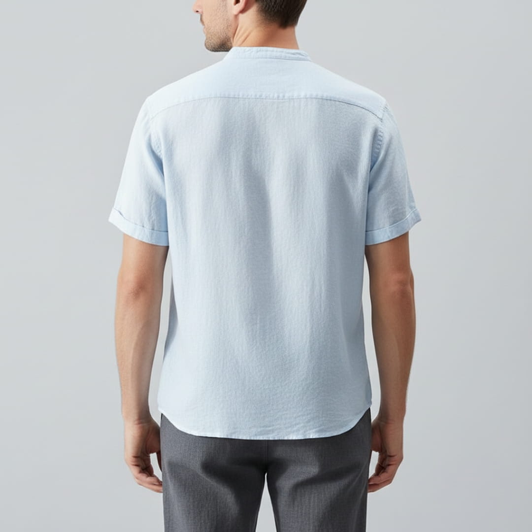 Dennis Cotton-Linen Shirt – Breathable Relaxed Fit Long Sleeve Top