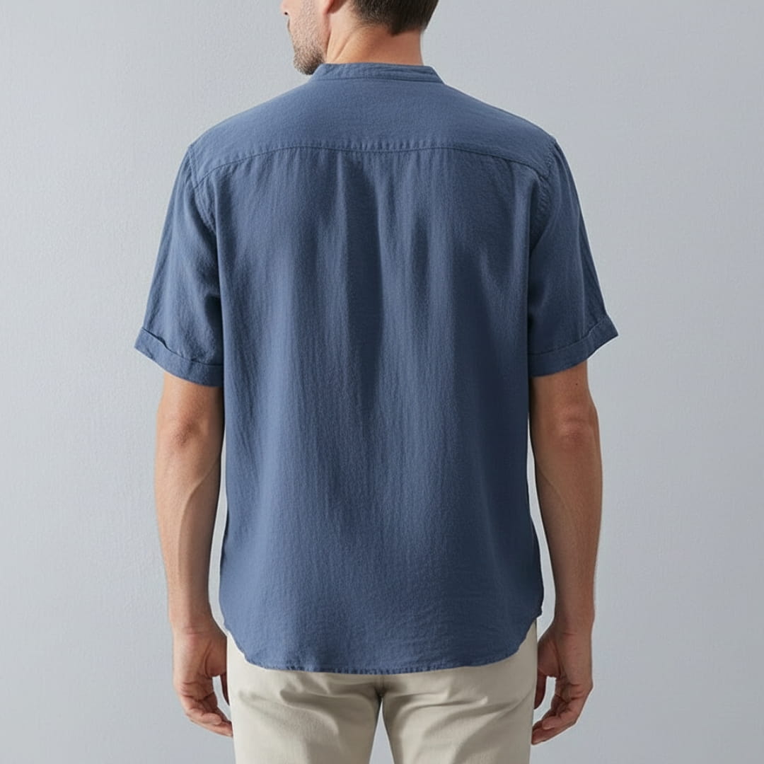 Dennis Cotton-Linen Shirt – Breathable Relaxed Fit Long Sleeve Top