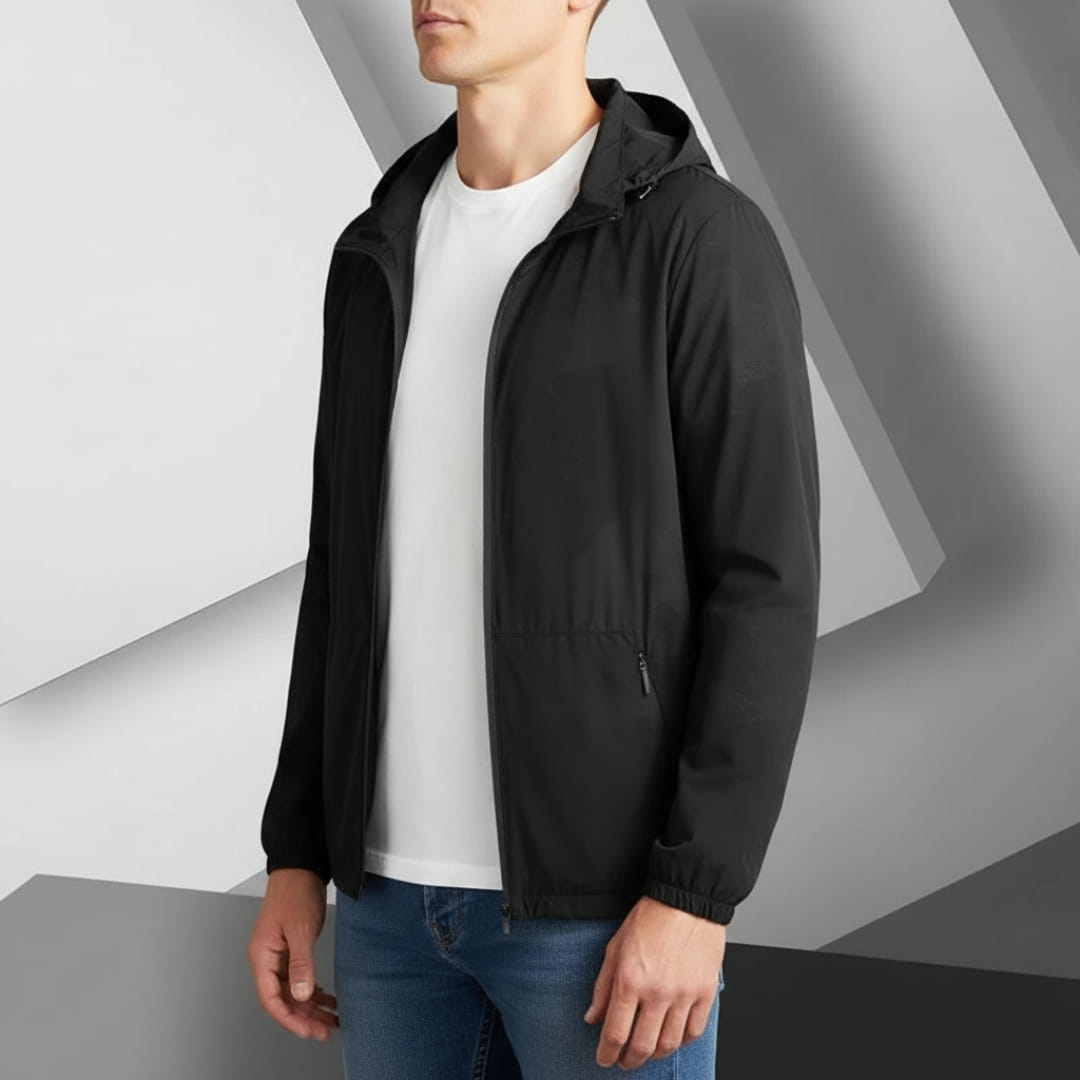 Arden Weatherproof Hooded Lightweight Jacket – Windproof Outdoor Utility Layer