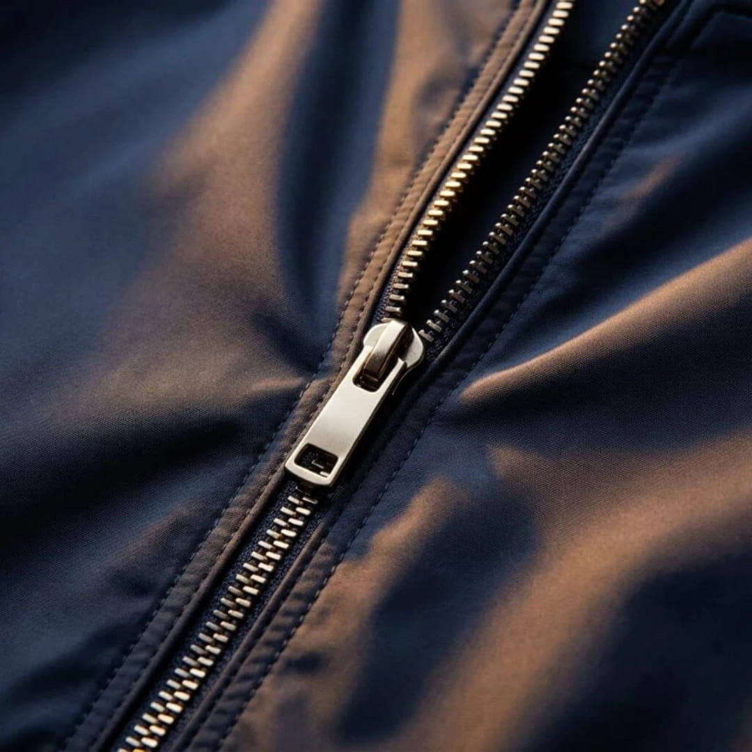 Andrew Nanosilk Ribbed Lightweight Jakcet - Zip Up Transitional Jacket