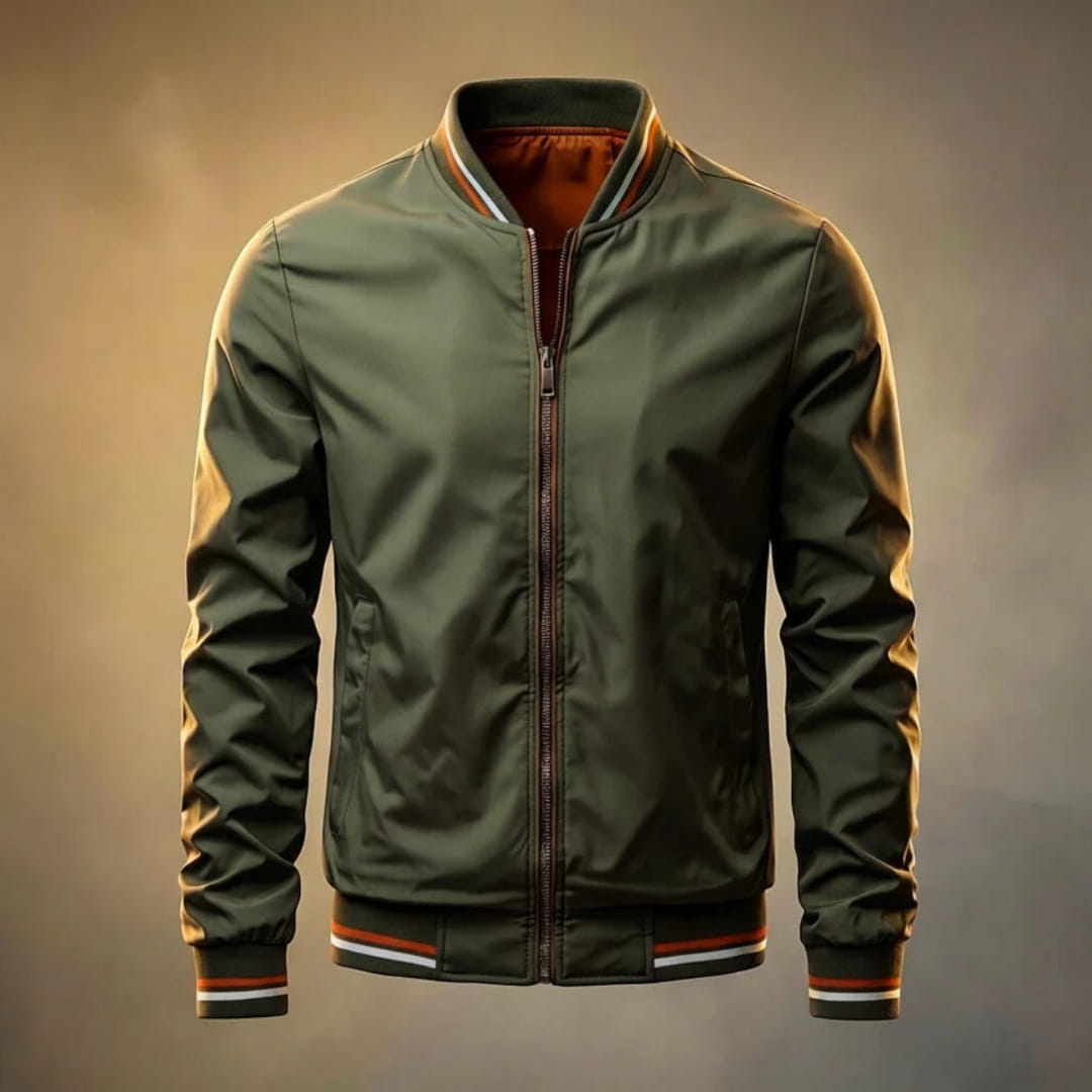 Andrew Nanosilk Ribbed Lightweight Jakcet - Zip Up Transitional Jacket