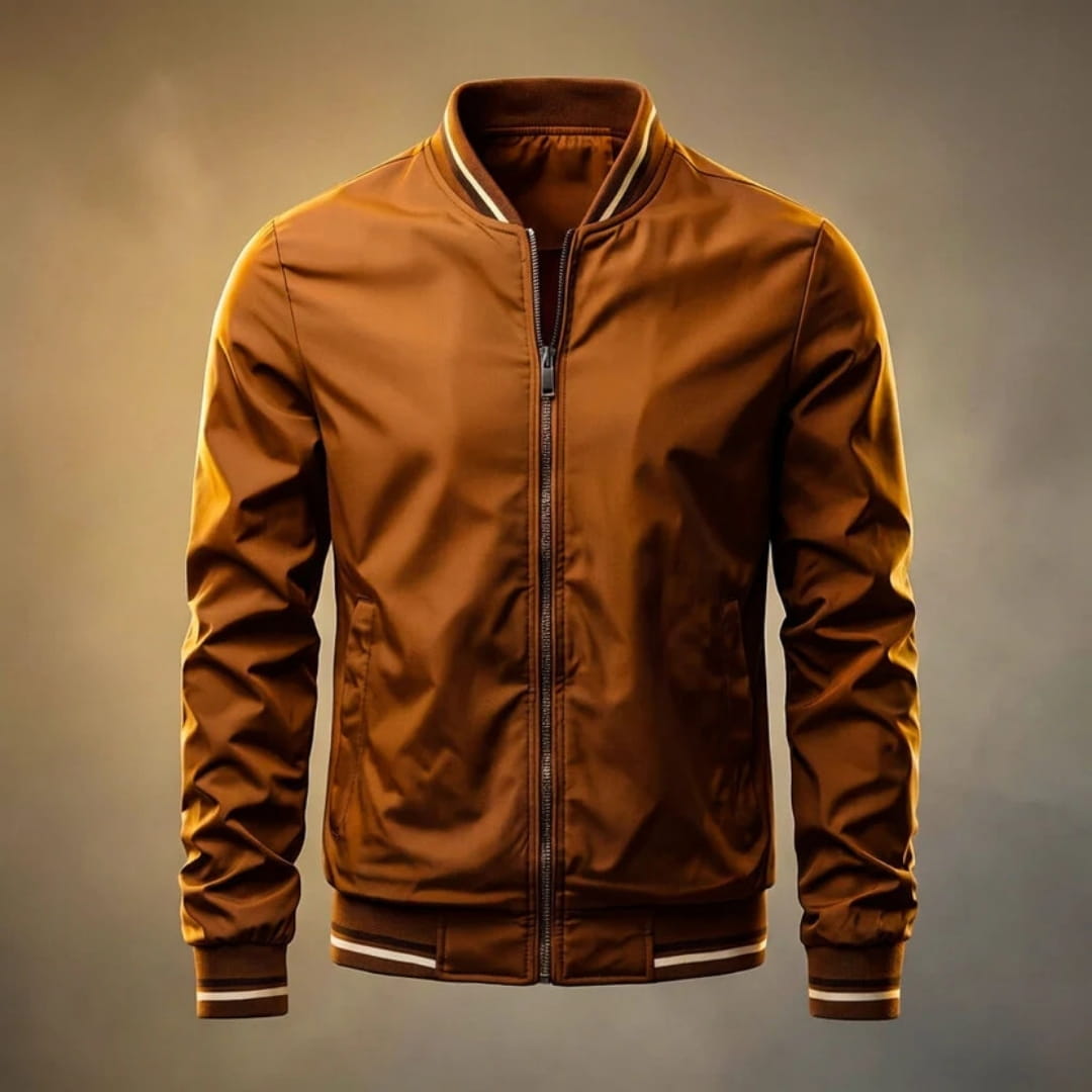 Andrew Nanosilk Ribbed Lightweight Jakcet - Zip Up Transitional Jacket