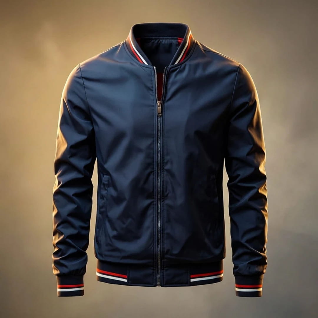 Andrew Nanosilk Ribbed Lightweight Jakcet - Zip Up Transitional Jacket
