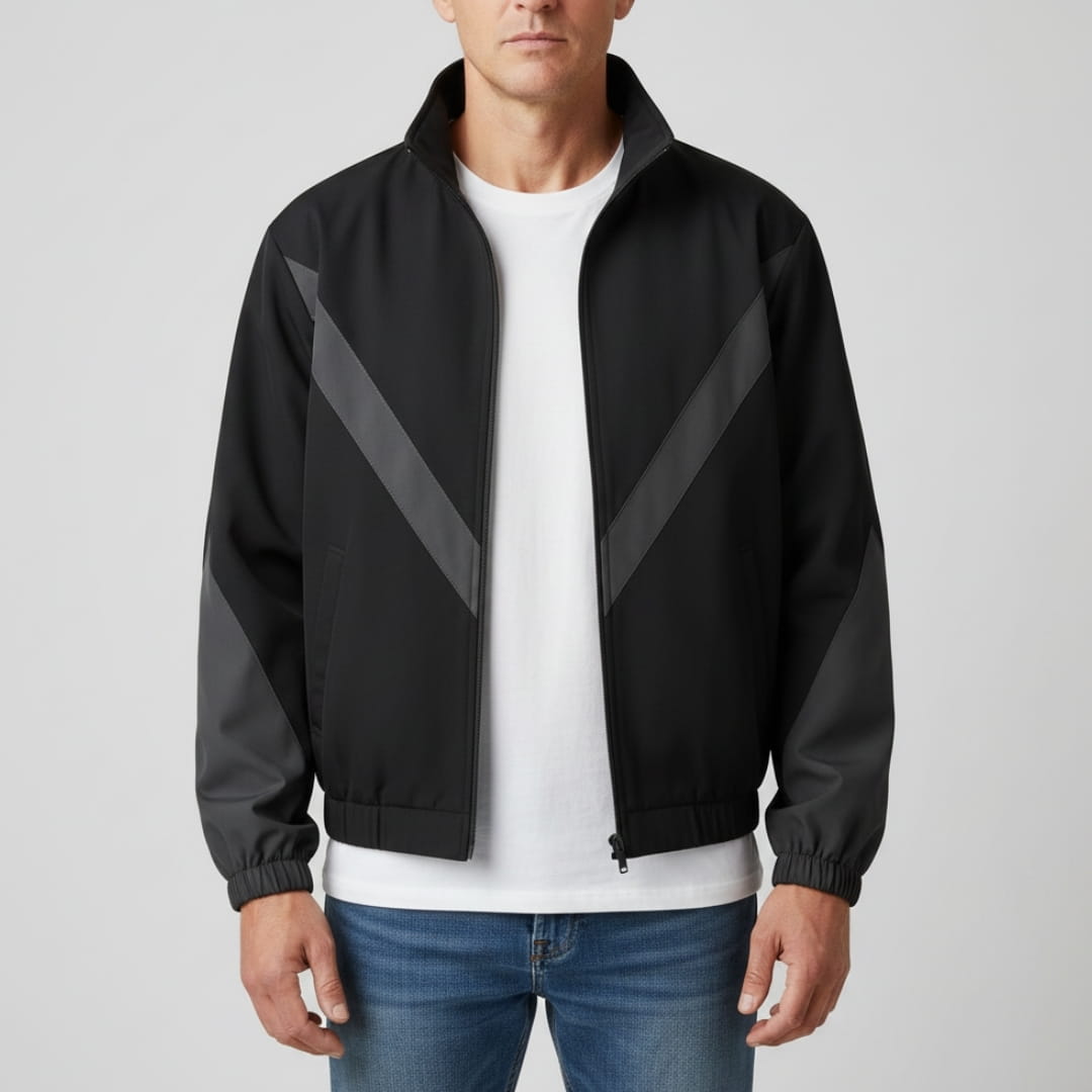 Liam Water Resistant Lightweight Jacket -Relaxed Fit Zip Up Windbreaker Outerwear