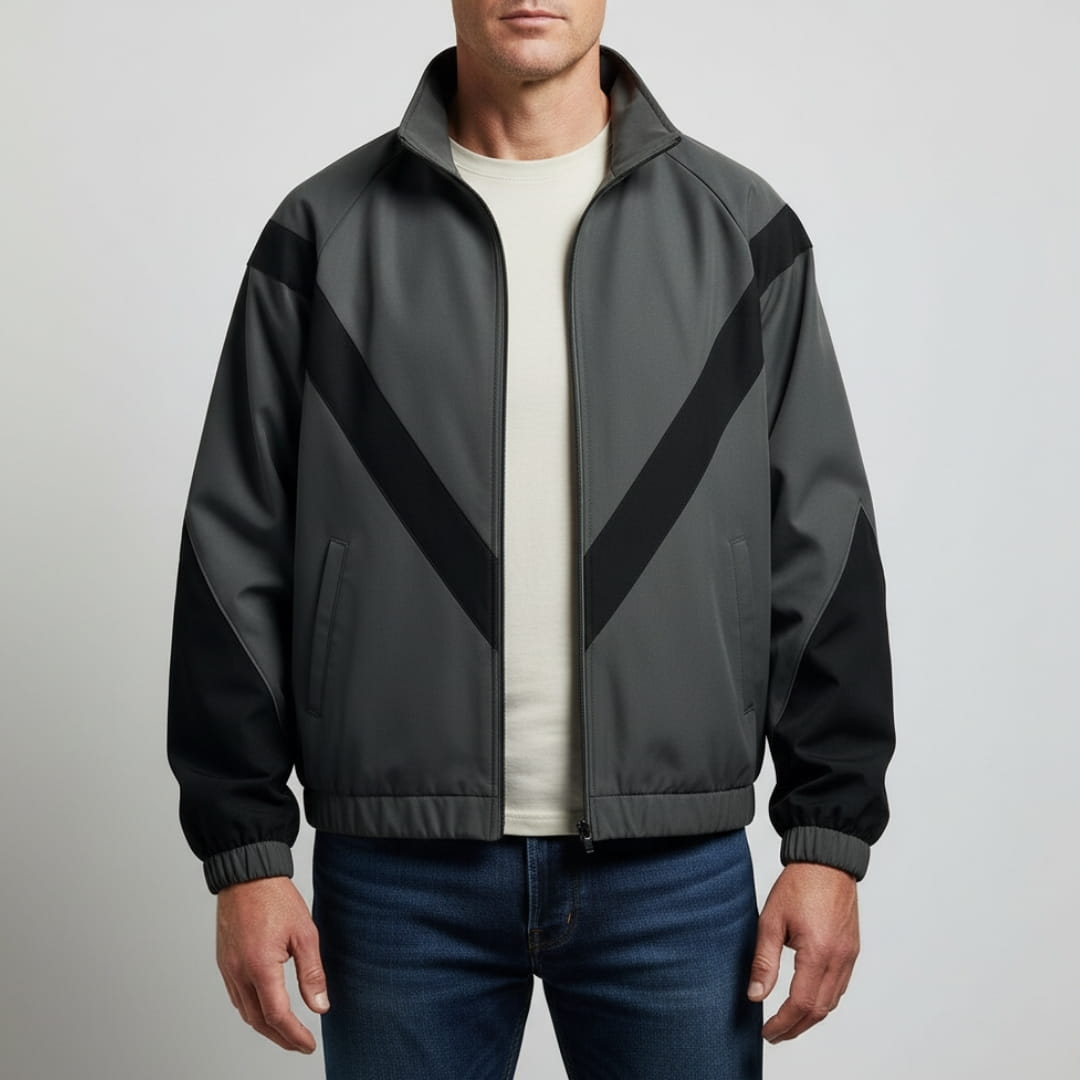 Liam Water Resistant Lightweight Jacket -Relaxed Fit Zip Up Windbreaker Outerwear