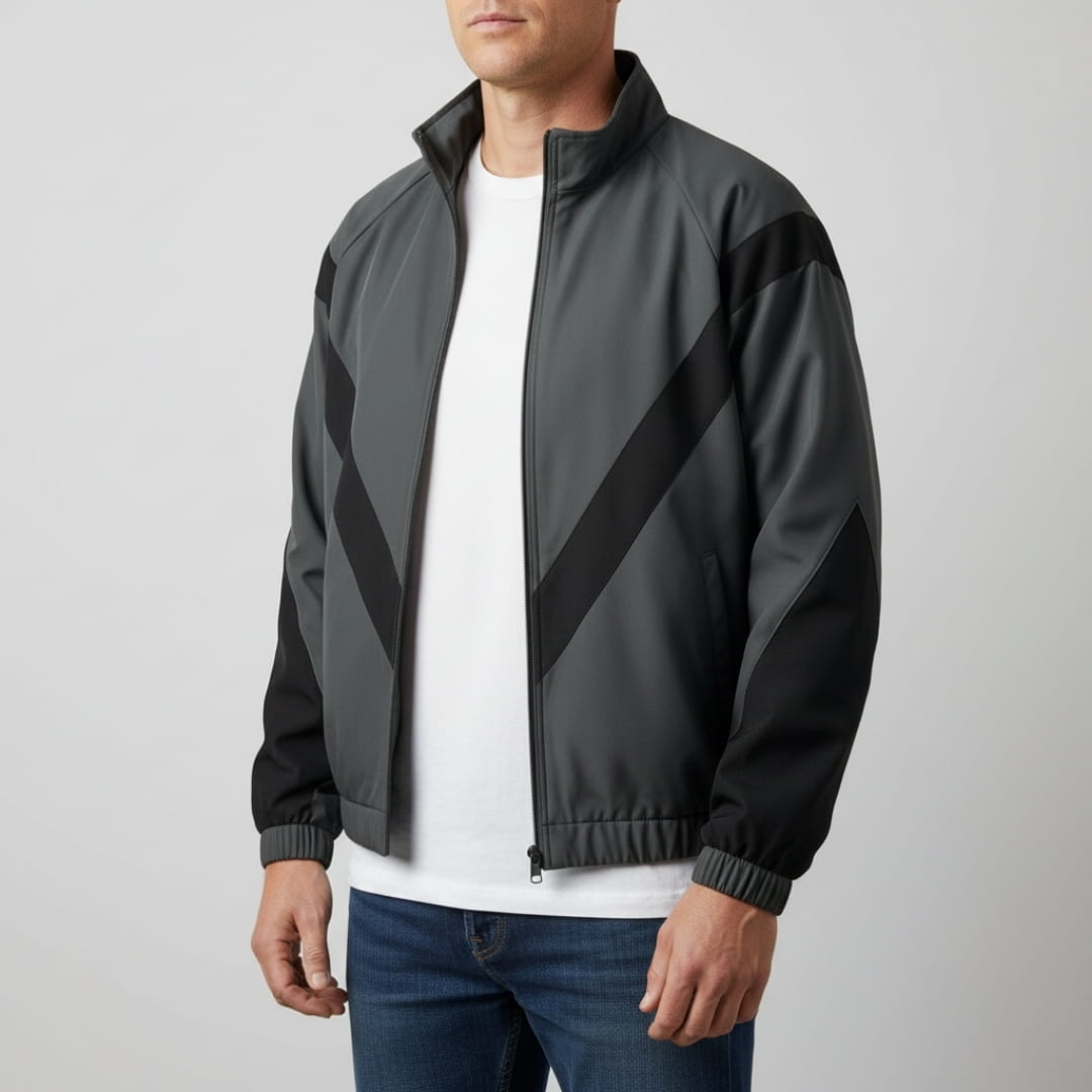 Liam Water Resistant Lightweight Jacket -Relaxed Fit Zip Up Windbreaker Outerwear