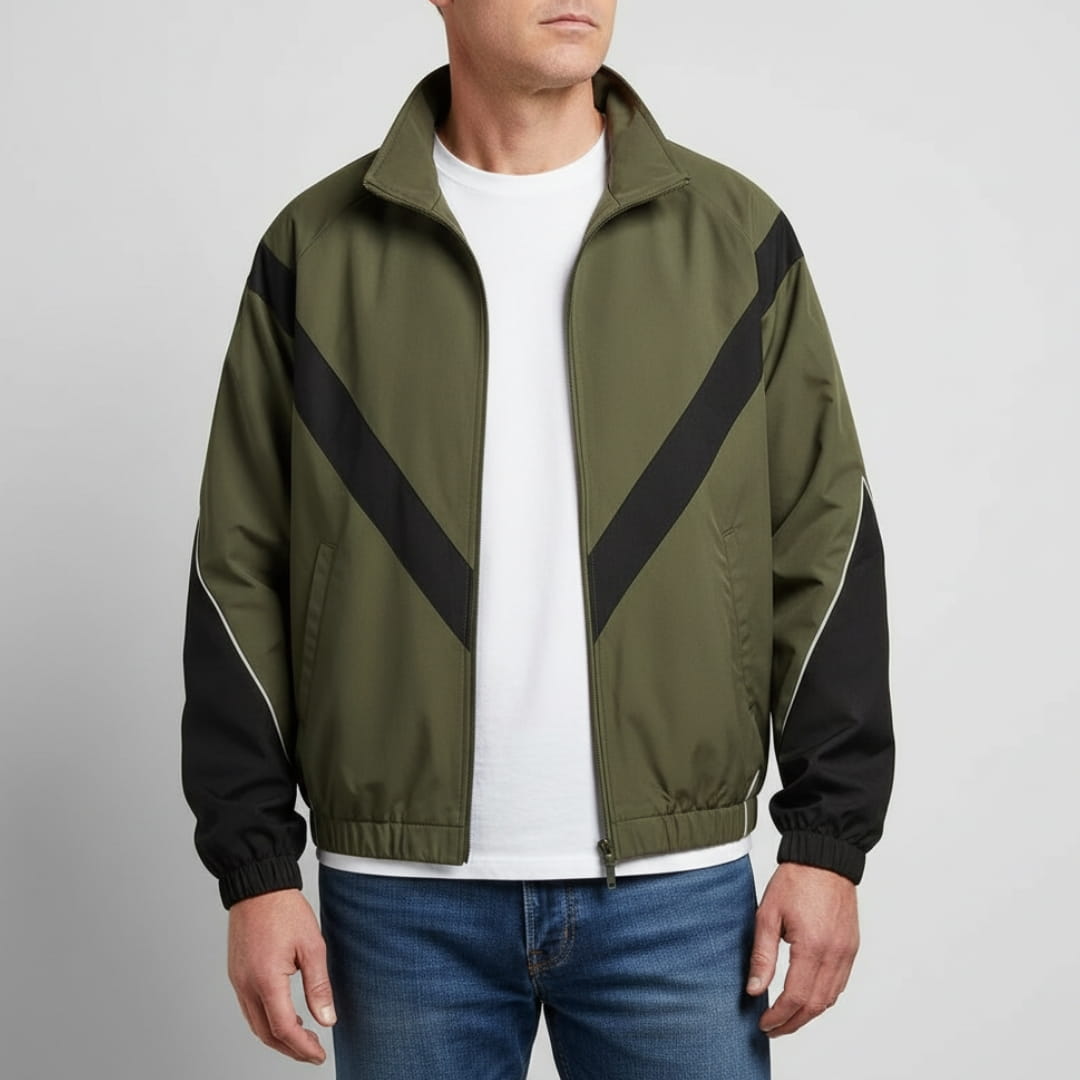 Liam Water Resistant Lightweight Jacket -Relaxed Fit Zip Up Windbreaker Outerwear